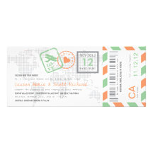 Boarding Pass Airmail Ticket Invitation