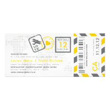 Boarding Pass Airmail Ticket Invitation