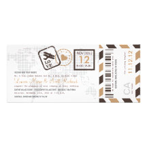 Boarding Pass Airmail Ticket Invitation