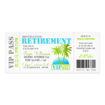 Boarding Pass Retirement Party Invitation