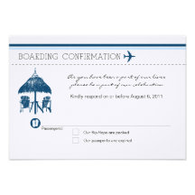 Boarding Pass RSVP Card Personalized Invitation