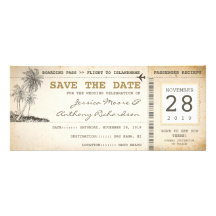 boarding pass tickets for save the date custom announcements