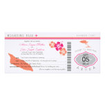 Boarding Pass to Aruba Wedding Invitation invitations