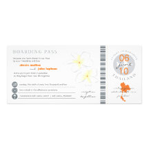 Boarding Pass to Thailand Wedding Invitation