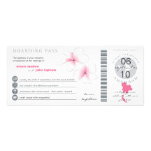 Boarding Pass to Thailand Wedding Invitation