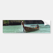 Boat and Beach Bumper Sticker