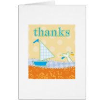 Boat and Whale Thank You Card