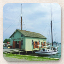 Boat By Oyster Shack Beverage Coasters