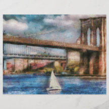 Boat - Sailing under the Brooklyn Bridge Flyer Design