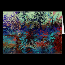 Boats at Harbour - Abstract Art cards