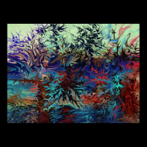 Boats at Harbour Abstract Art posters