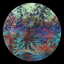 Boats at Harbour - Abstract Art stickers