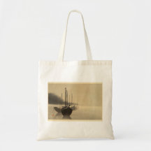 Boats in the Mist by Seitei Watanabe 1851- 1918 Bag