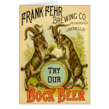 Bock Beer Goats Cards