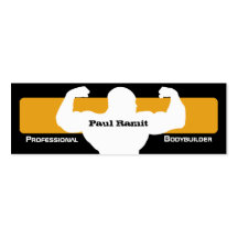 Bodybuilder Pro Orange Black Business Card