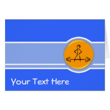 Bodybuilding; blue & orange card