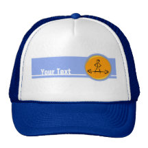 Bodybuilding; blue & orange hats