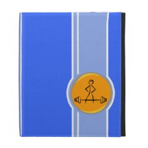 Bodybuilding; blue & orange iPad folio cases