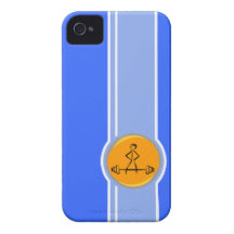 Bodybuilding; blue & orange iPhone 4 case