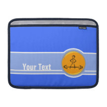 Bodybuilding; blue & orange MacBook air sleeves