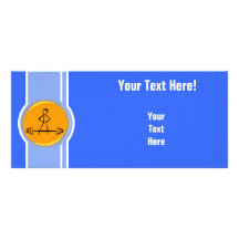 Bodybuilding; blue & orange rack card template