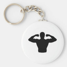 Bodybuilding muscles keychain