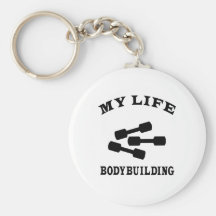 Bodybuilding My Life Keychain