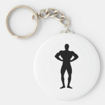Bodybuilding sports keychain