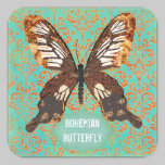 Bohemian Butterfly Damask Sticker stickers