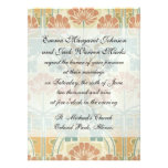 boho art deco vintage art flower pattern personalised invitation