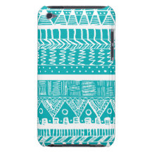 Boho Blue Aztec Barely There iPod Cases