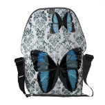Boho Blue Butterfly  Messenger Bag