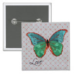 Boho Butterfly Love Button buttons