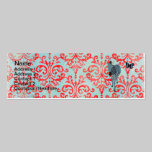 Boho Zebra & Butterfly Damask Business Cards business cards