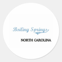 Boiling Springs North Carolina City Classic Round Sticker