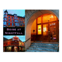 Boise at Nightfall Postcard