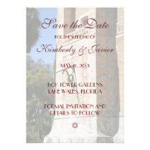 Bok Tower Wedding, personalised "save the date" Personalised Invites