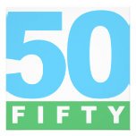 BOLD 50th Birthday Party Invitations