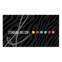 Bold and Stylish Zebra Print Business Card