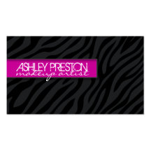 Bold and Stylish Zebra Print Business Card