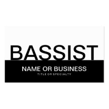 bold BASSIST Business Card Template