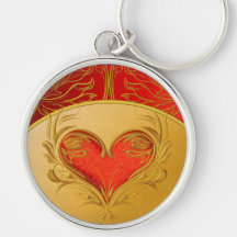 Bold Beautiful Heart Key Chains