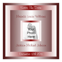 Bold Burgundy Minimalist Custom Invitations