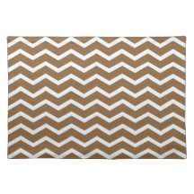 Bold Chevron Modern Stripes Chocolate Brown Place Mats