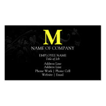Bold Colour Monograms For BusinessCards Business Cards