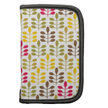 Bold Colourful Leaf Pattern Pink Green Brown Yello Organizer