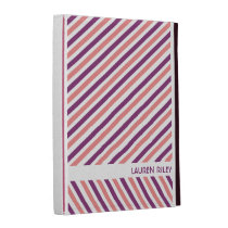 Bold diagonal stripes pink purple personalised caseable cases