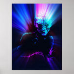 bold electric blue creep from woods print
