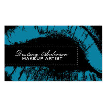 Bold Hot Lips Makeup Business Cards