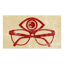 Bold Red Optometrist Business Cards